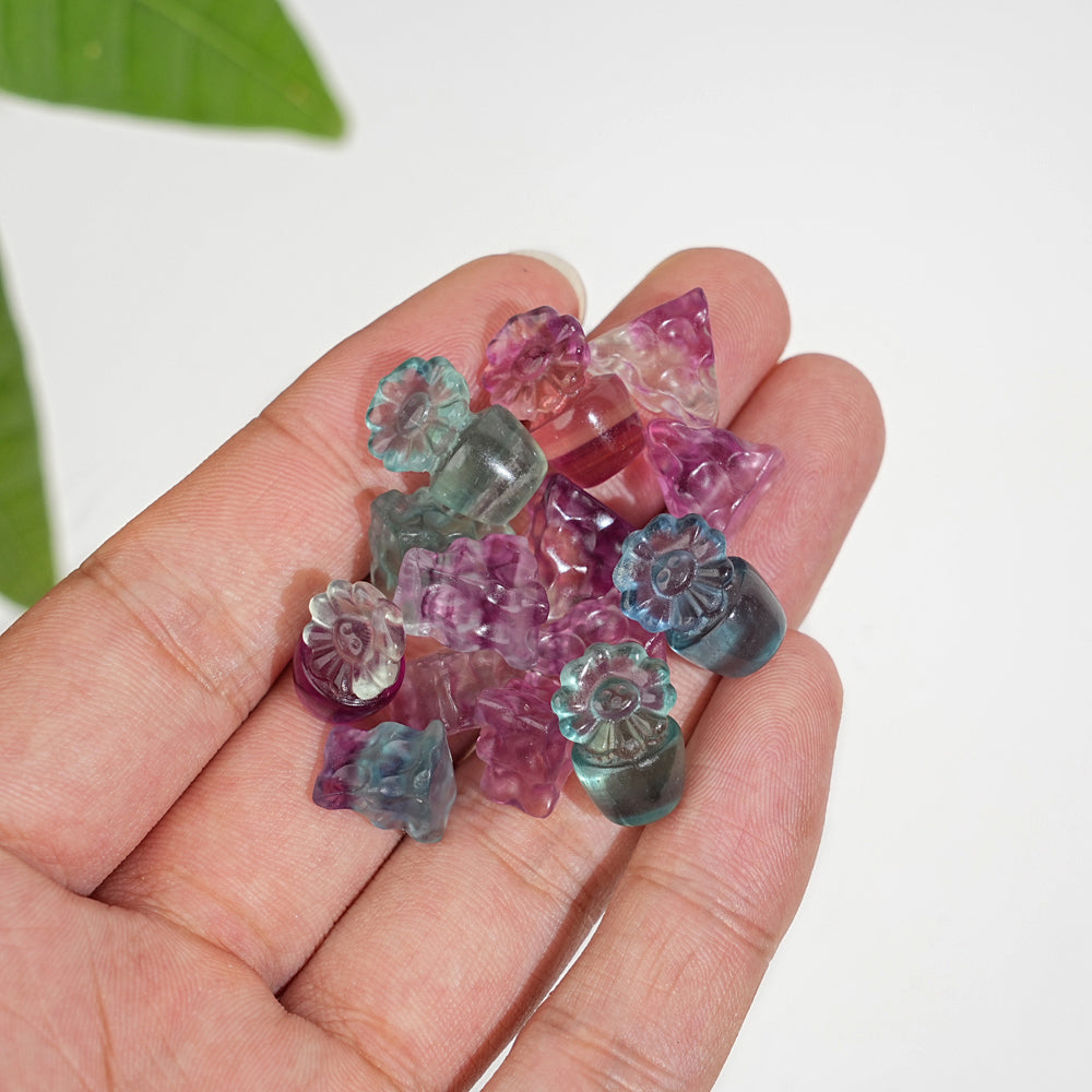 Natural Crystal Delicate Mini Fluorite Carving