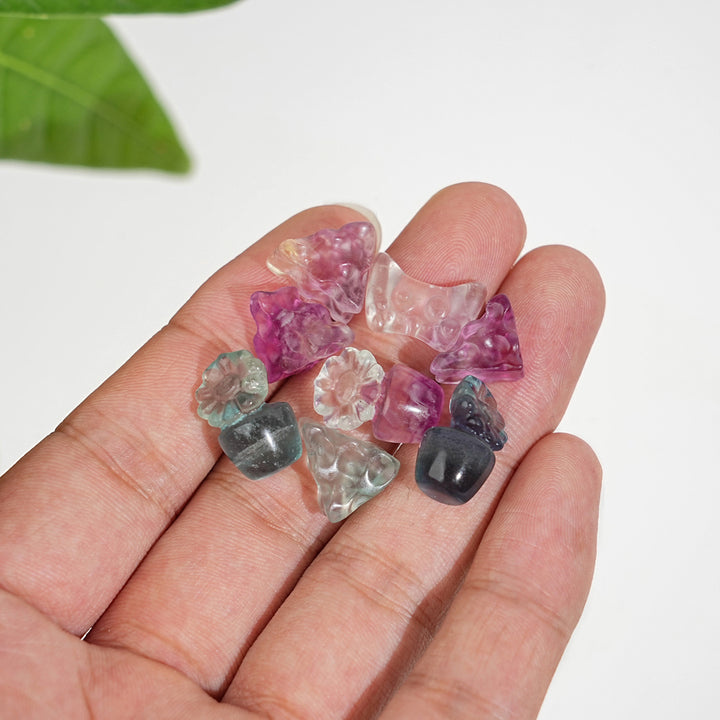 Natural Crystal Delicate Mini Fluorite Carving