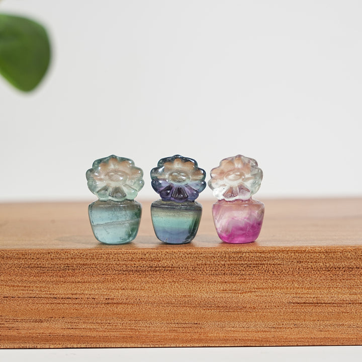 Natural Crystal Delicate Mini Fluorite Carving