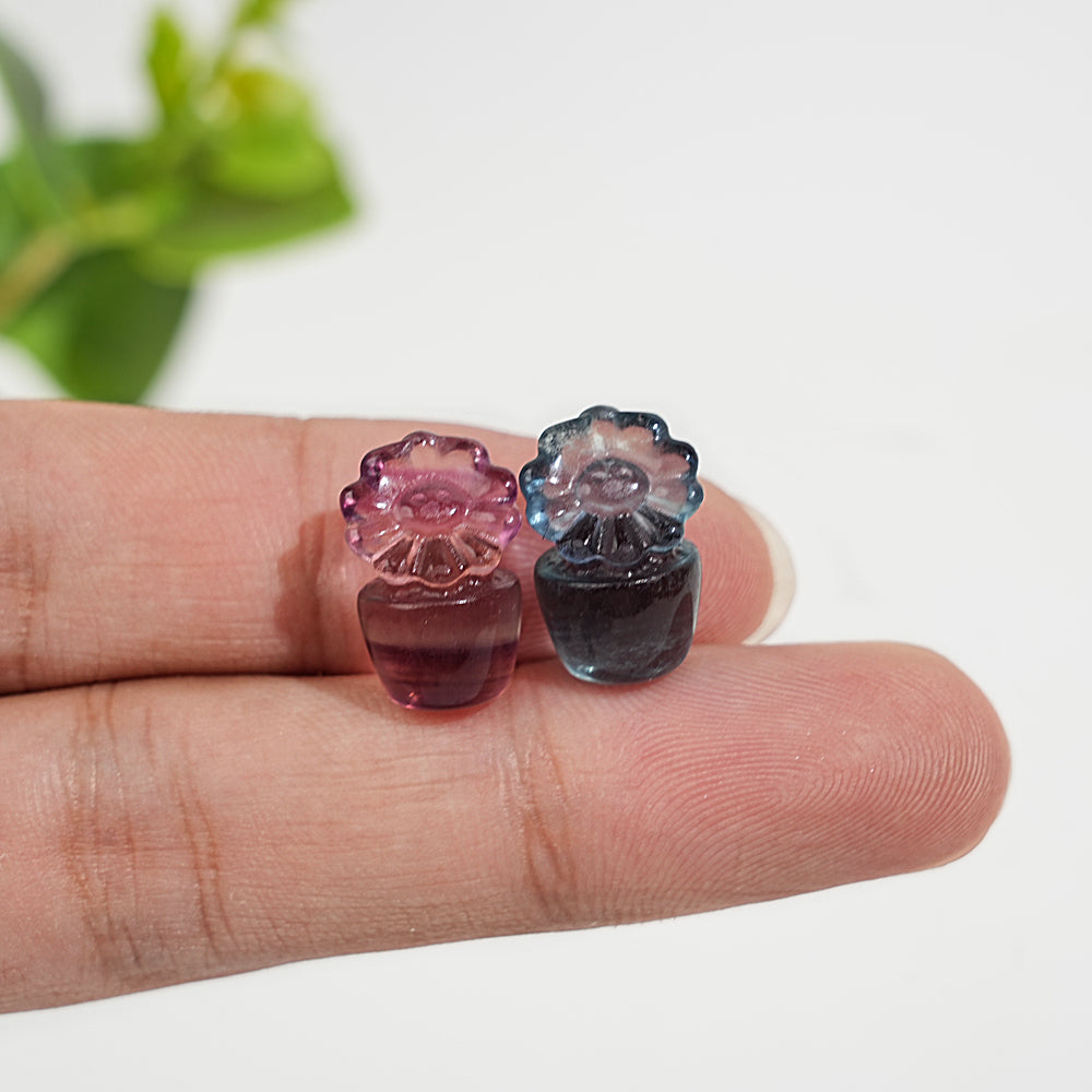 Natural Crystal Delicate Mini Fluorite Carving