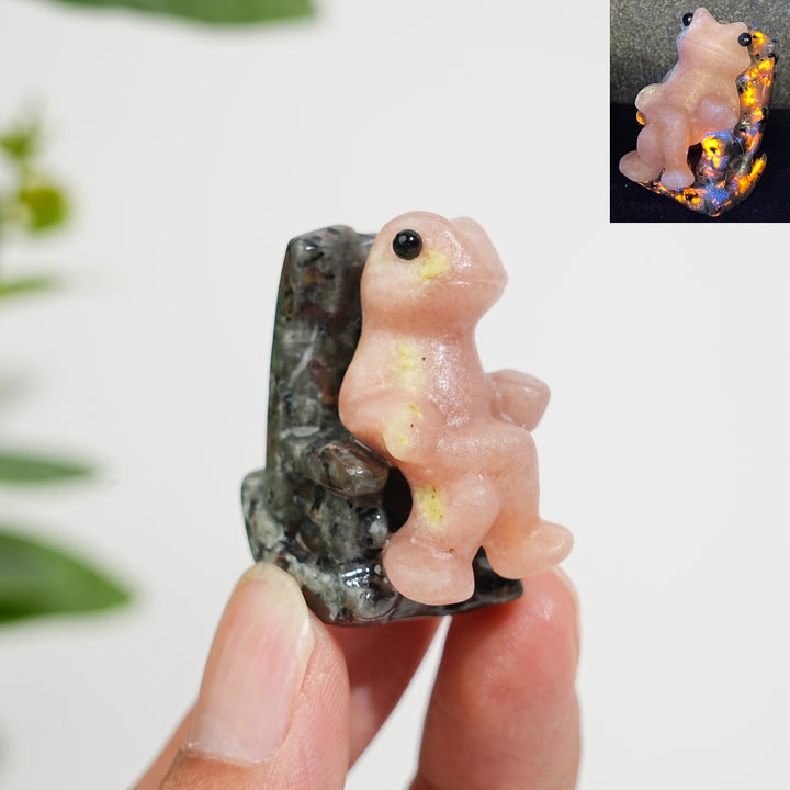 A Slightly Imperfect Natural Crystal Relaxing Frog On Lounge Chair Carving