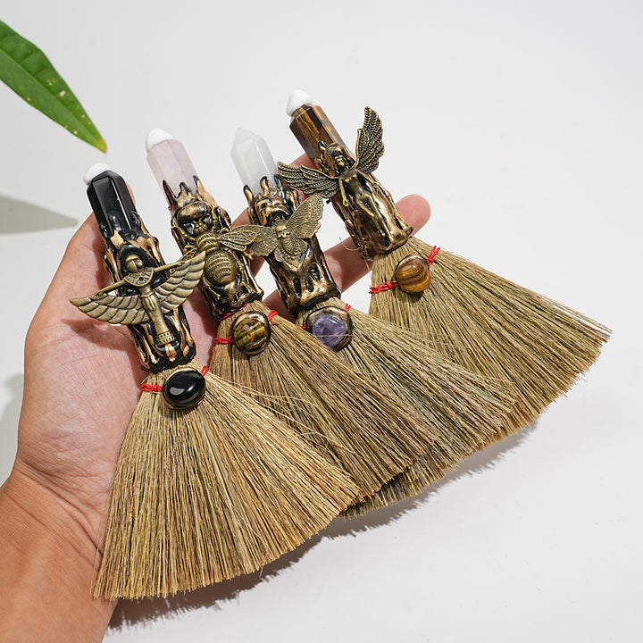 Natural Crystal Broom Wand