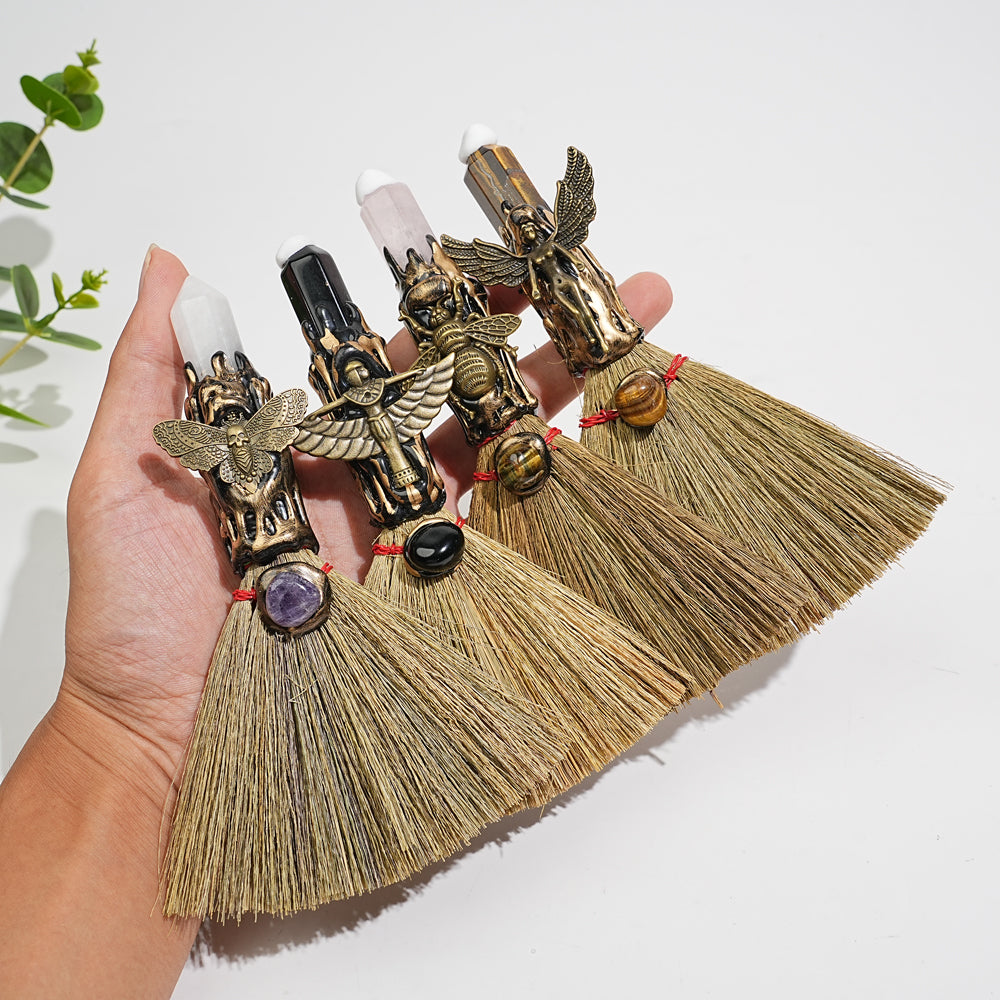 Natural Crystal Broom Wand