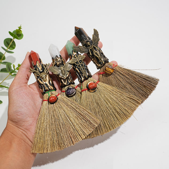 Natural Crystal Broom Wand