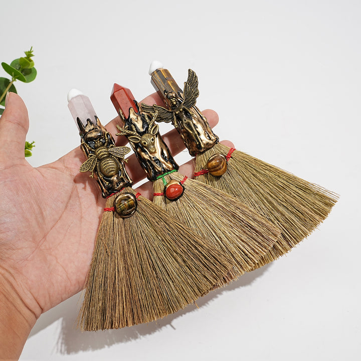 Natural Crystal Broom Wand