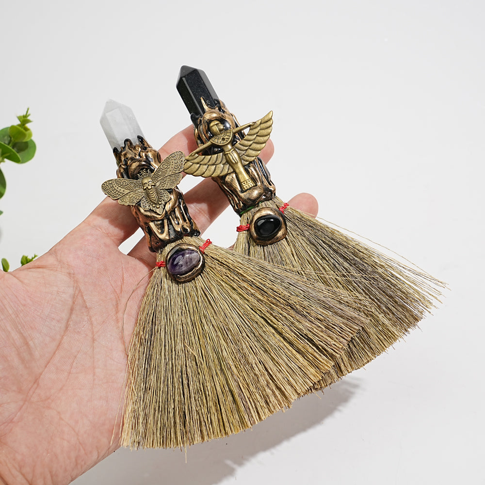 Natural Crystal Broom Wand