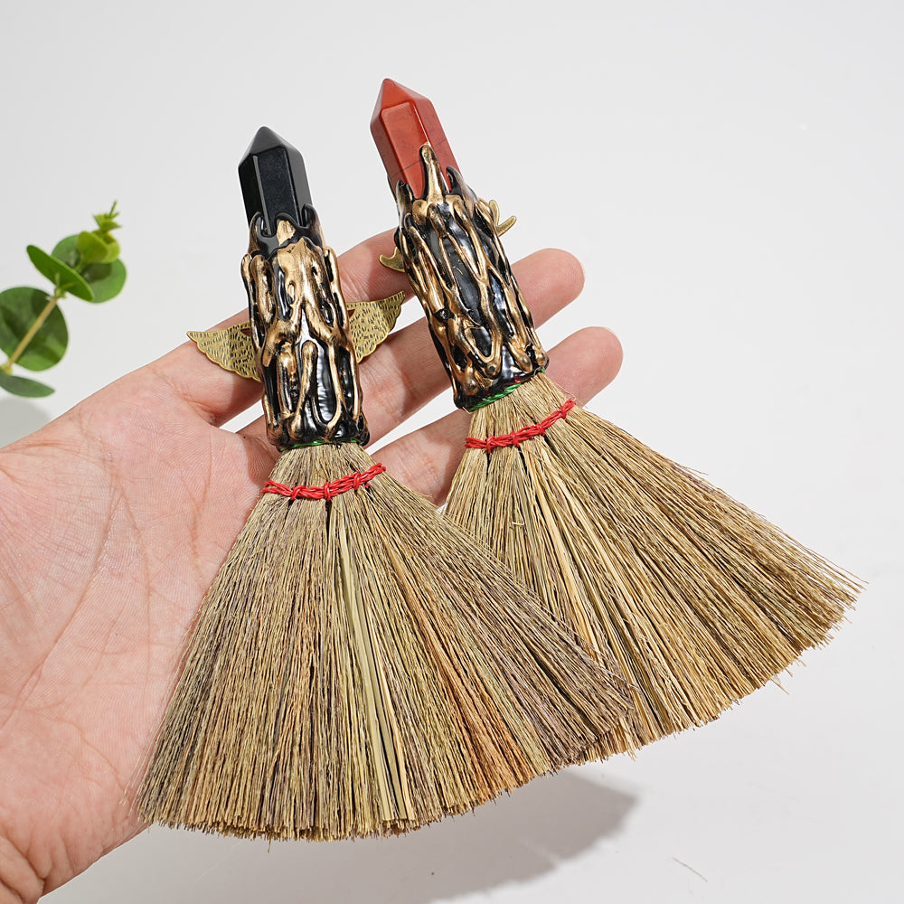 Natural Crystal Broom Wand