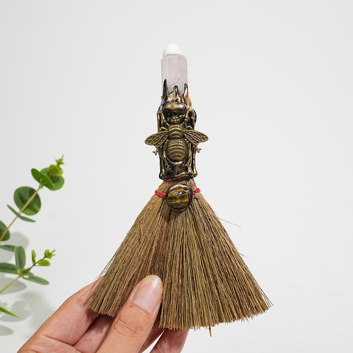 Natural Crystal Broom Wand