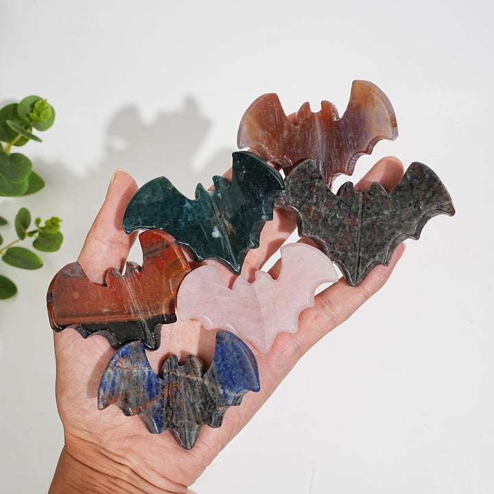 Natural Crystal Carving Delicate 3D Bat