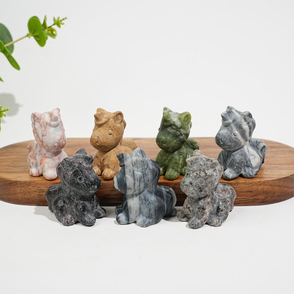 Natural Crystal Lovely Unicorn Carving