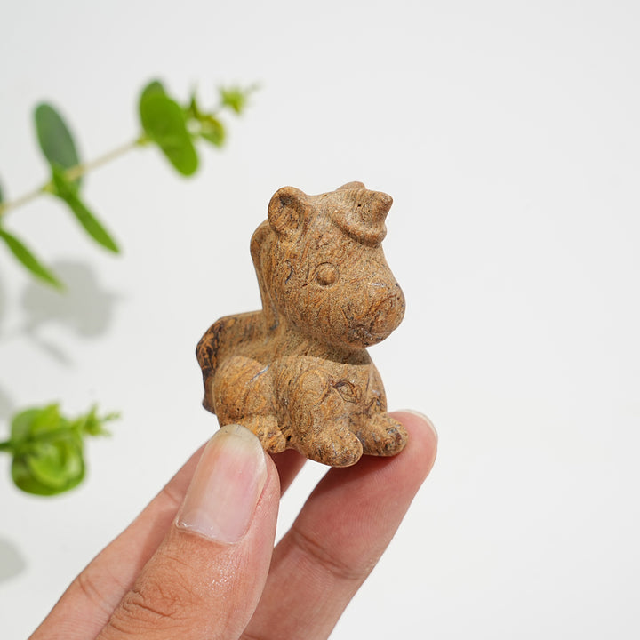 Natural Crystal Lovely Unicorn Carving