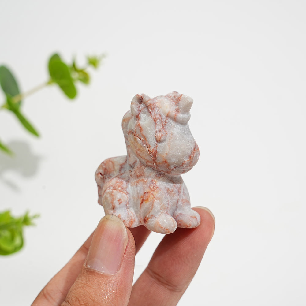 Natural Crystal Lovely Unicorn Carving