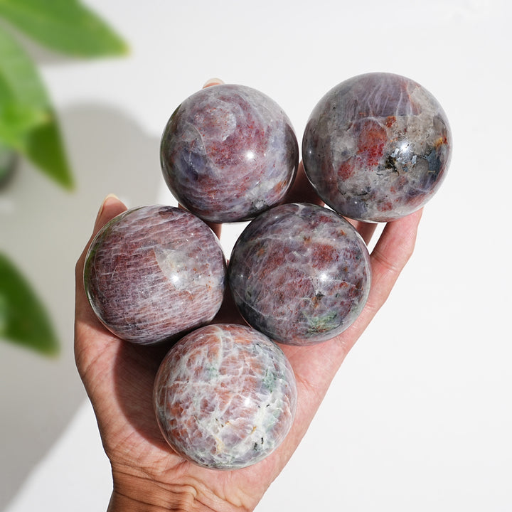 Natural Crystal Bloodshot Iolite Sphere