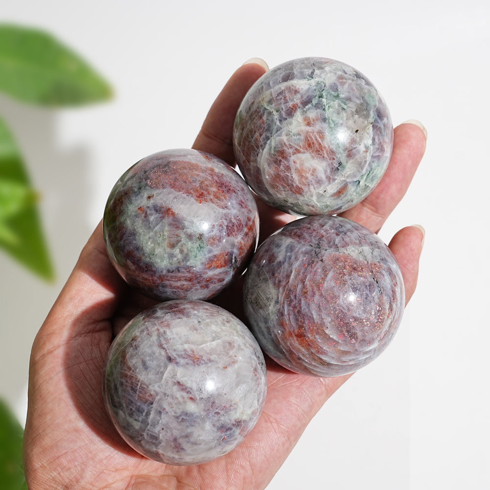 Natural Crystal Bloodshot Iolite Sphere