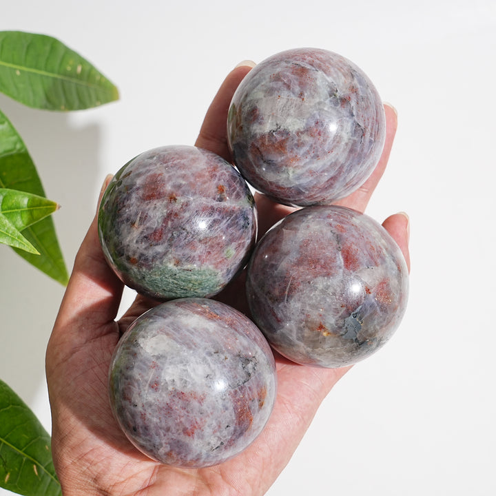 Natural Crystal Bloodshot Iolite Sphere