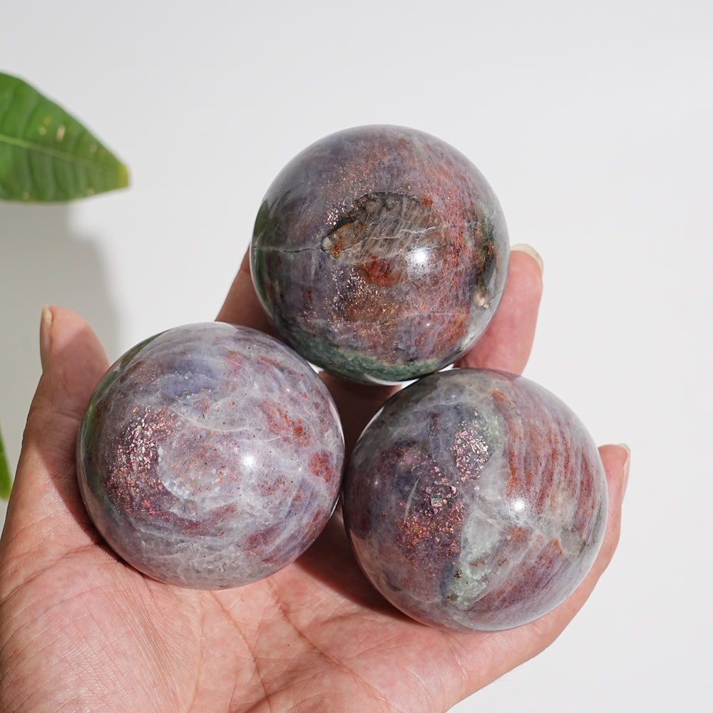 Natural Crystal Bloodshot Iolite Sphere