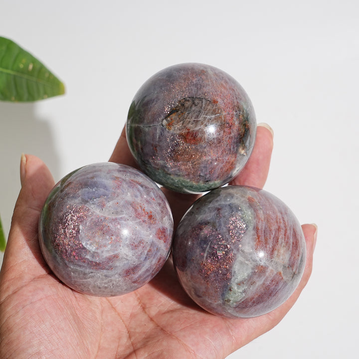 Natural Crystal Bloodshot Iolite Sphere