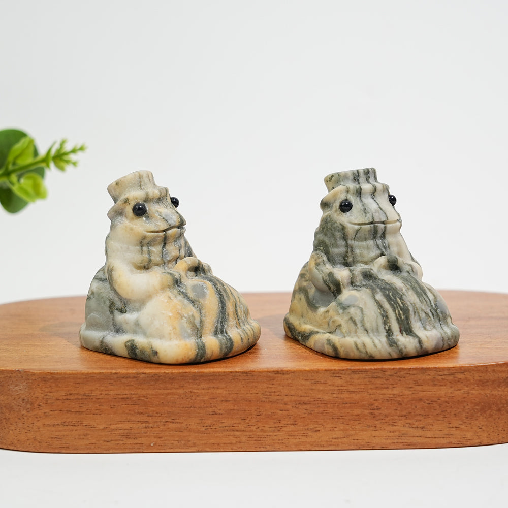 Natural Bumper Car Frog Crystal Carving