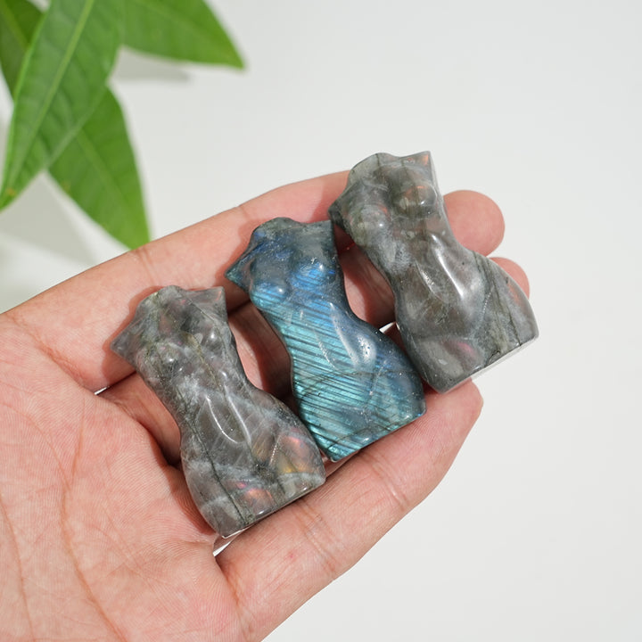 Natural Crystal Mini Delicate Labradorite Female Model Carving