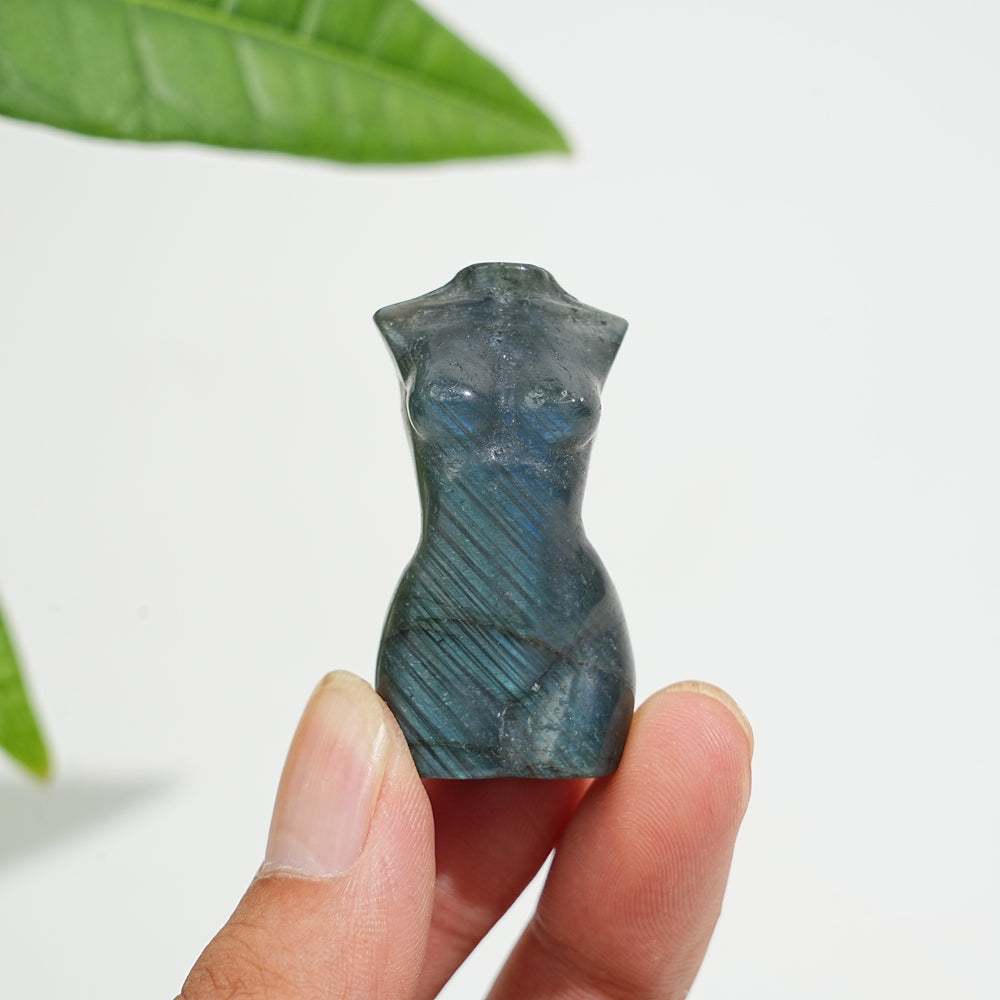 Natural Crystal Mini Delicate Labradorite Female Model Carving
