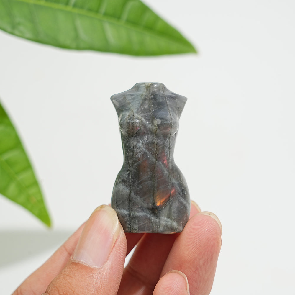 Natural Crystal Mini Delicate Labradorite Female Model Carving
