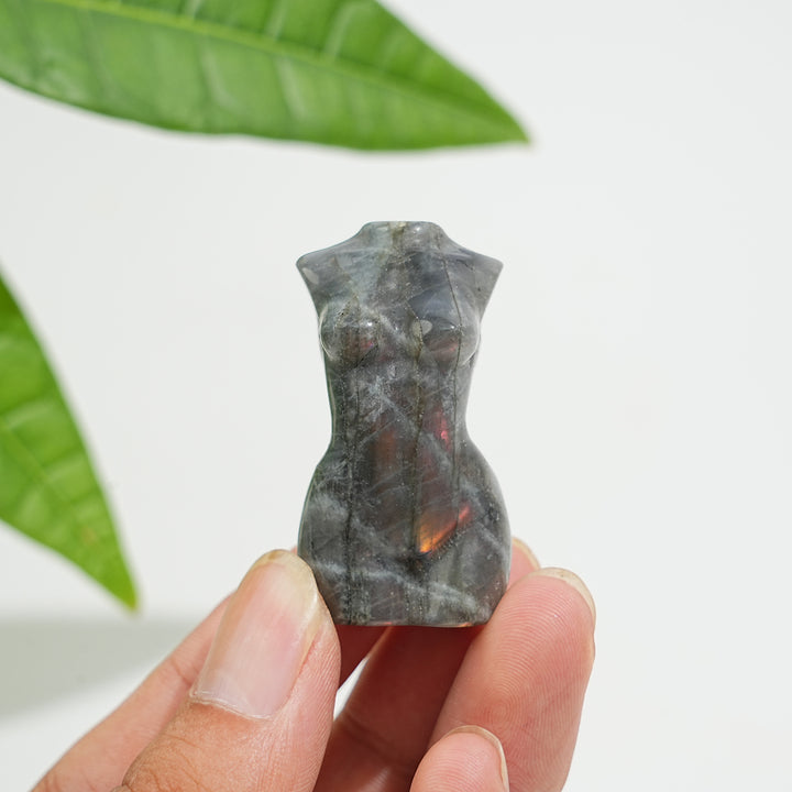 Natural Crystal Mini Delicate Labradorite Female Model Carving