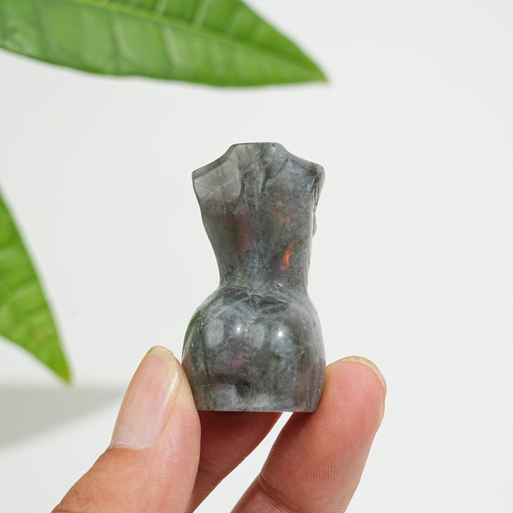Natural Crystal Mini Delicate Labradorite Female Model Carving