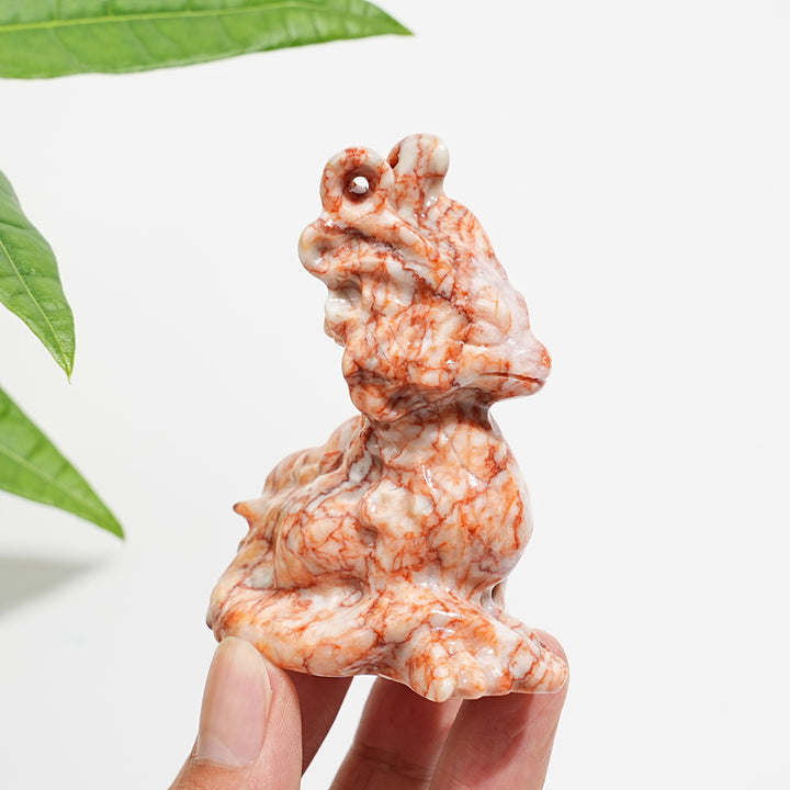 Natural Crystal Horned Dragon Carving