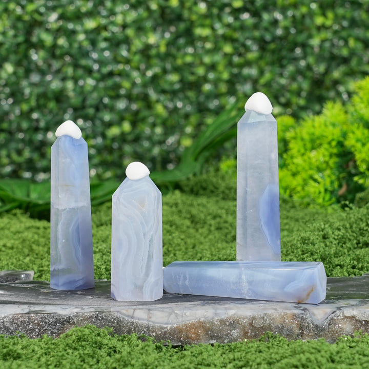 Unique,Natural Top Blue Agate Point