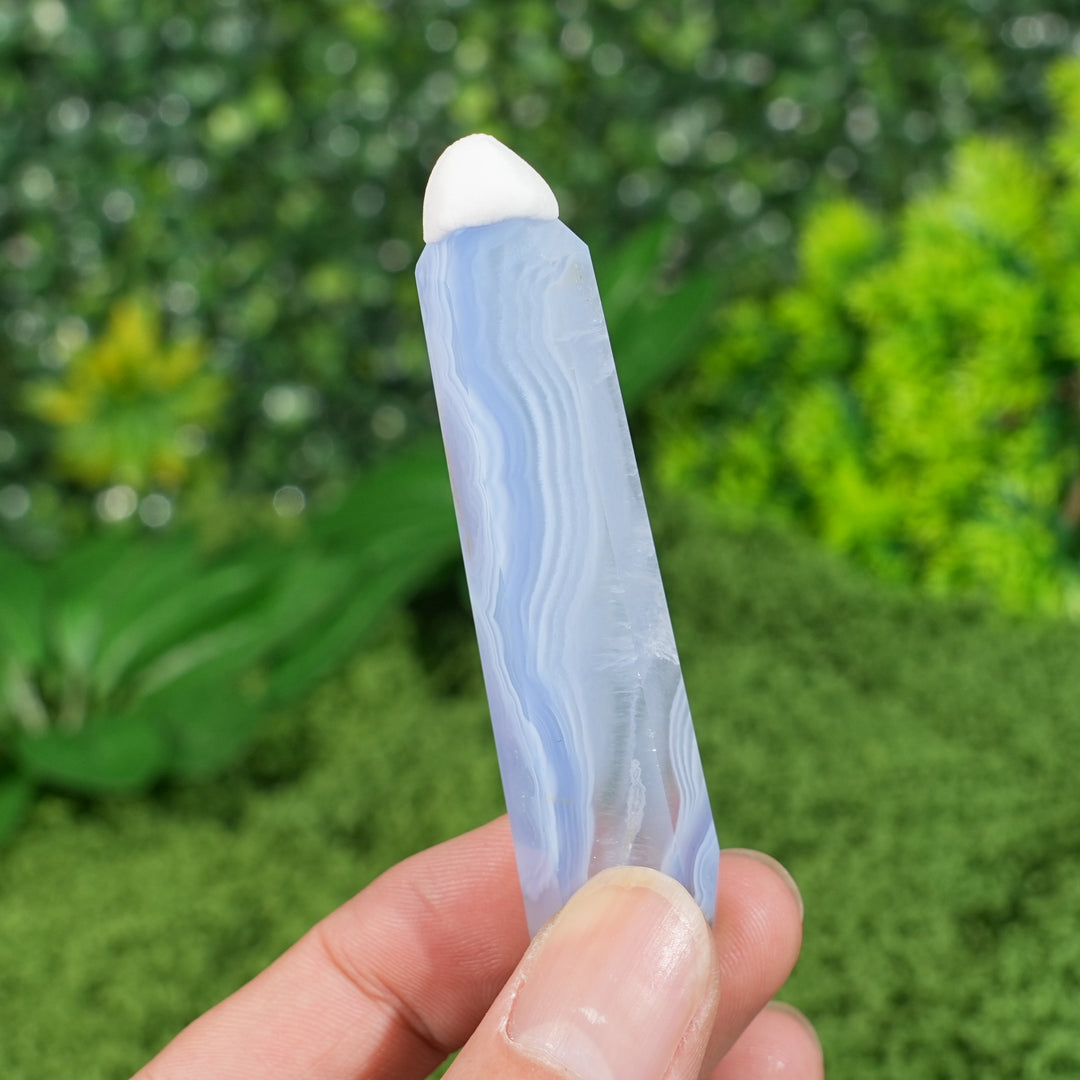 Unique,Natural Top Blue Agate Point