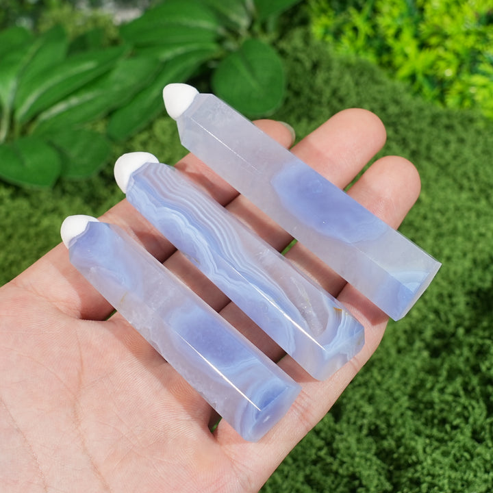 Unique,Natural Top Blue Agate Point