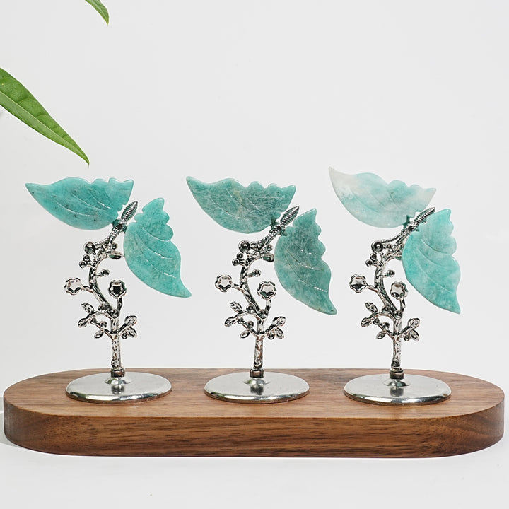 Natural Crystal Amazonite Butterfly Wing