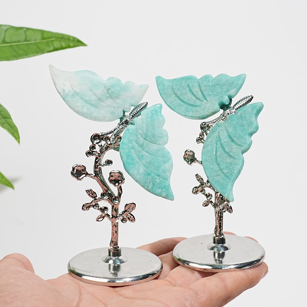 Natural Crystal Amazonite Butterfly Wing