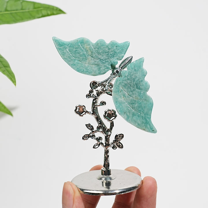 Natural Crystal Amazonite Butterfly Wing
