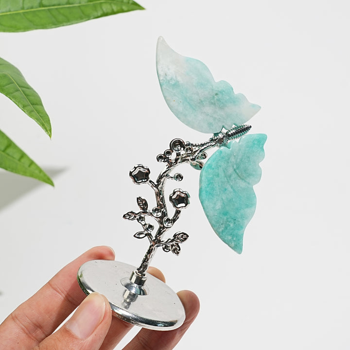 Natural Crystal Amazonite Butterfly Wing