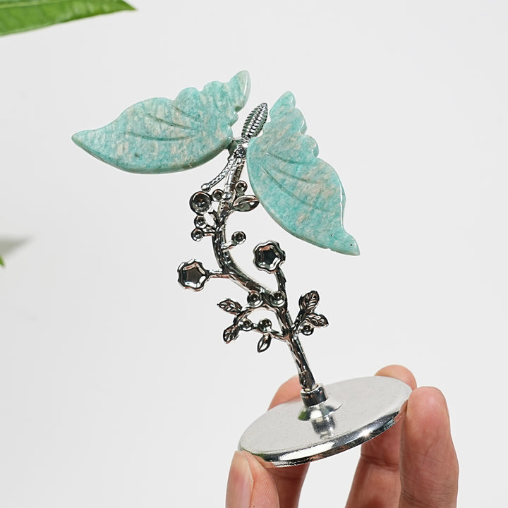 Natural Crystal Amazonite Butterfly Wing
