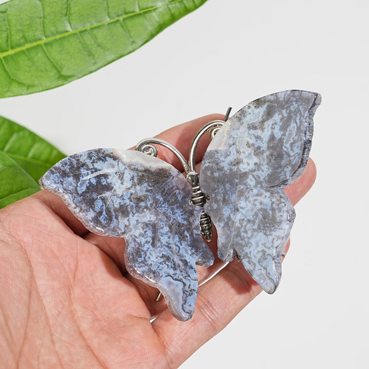 A Slightly Imperfect Natural Crystal Butterfly Carving
