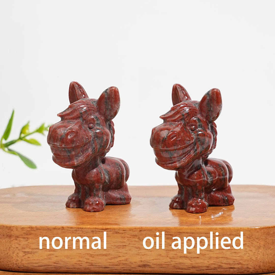Natural Crystal Whimsical Donkey Carving