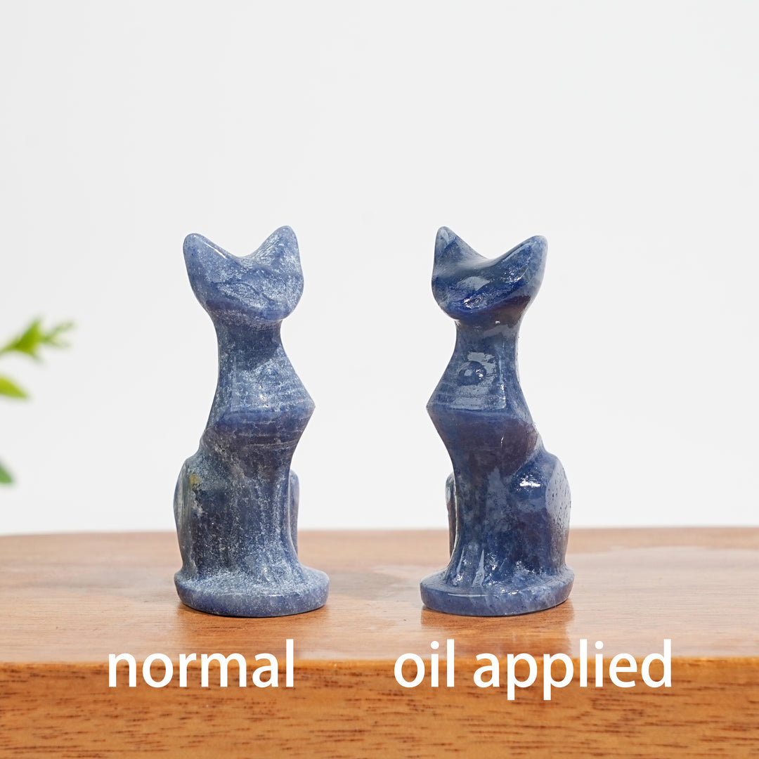 Natural Crystal Carving Robot Cat