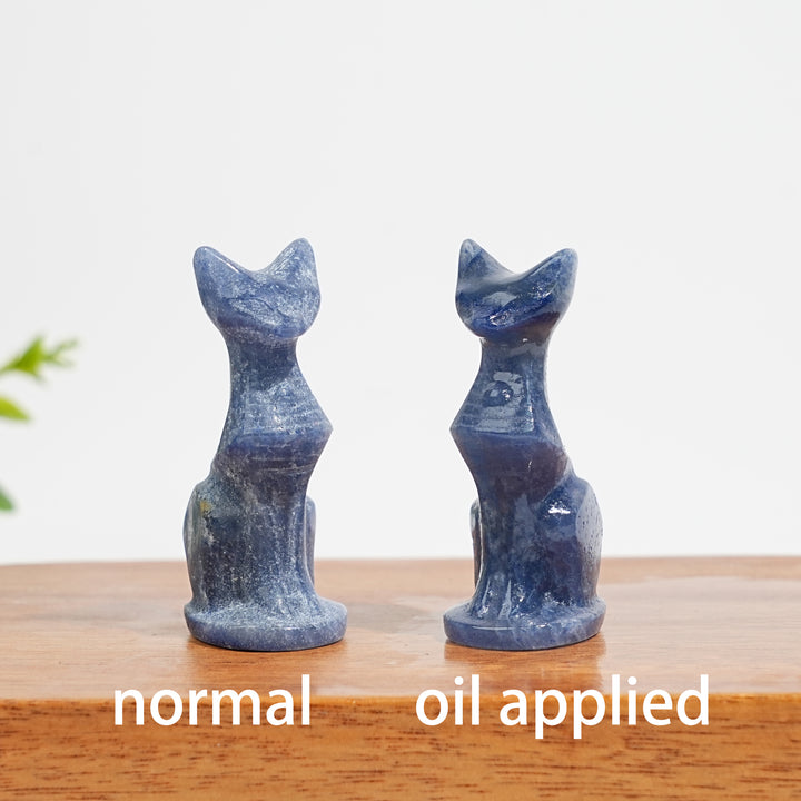 Natural Crystal Carving Robot Cat