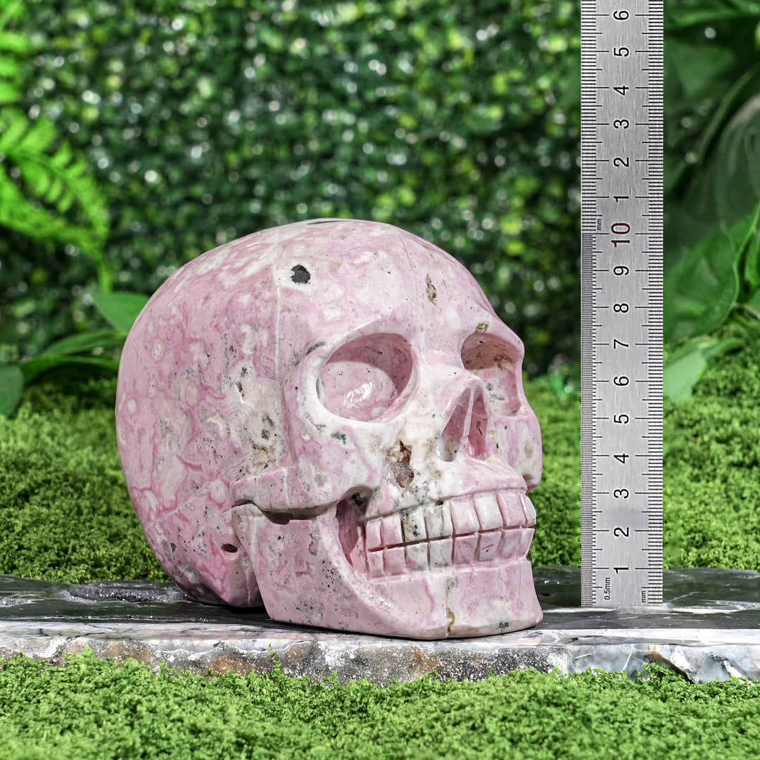 ⚡SALE⚡Unique,Natural Peruvian Rhodochrosite Skull
