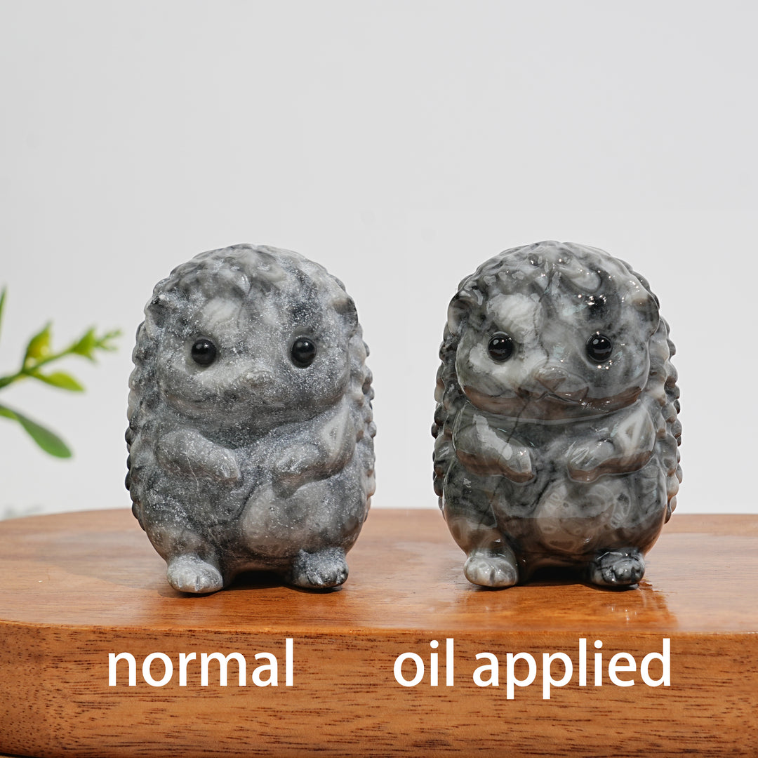 Natural Crystal Hedgehog Carving
