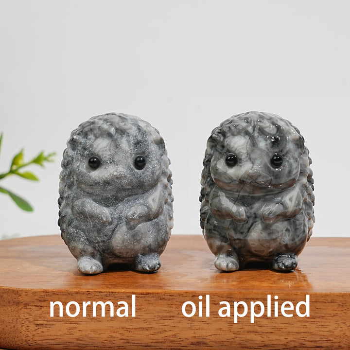 Natural Crystal Hedgehog Carving