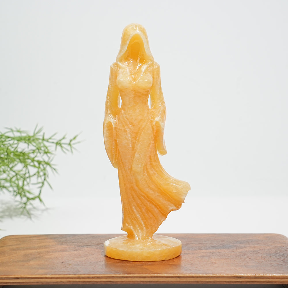 Natural Crystal Ghost Lady Carving