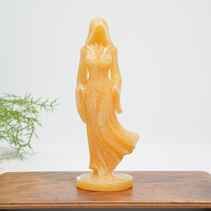 Natural Crystal Ghost Lady Carving