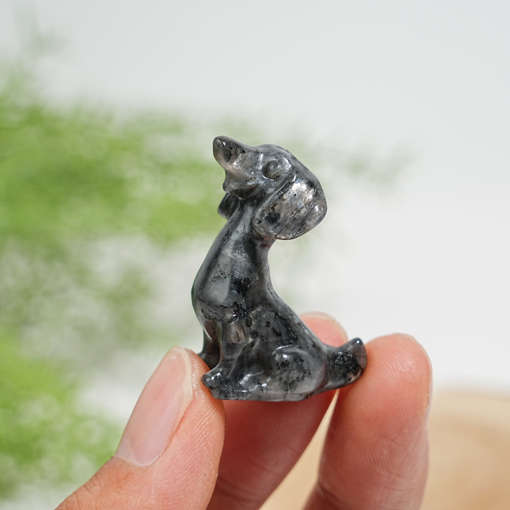 Natural Dachshund Crystal Carving