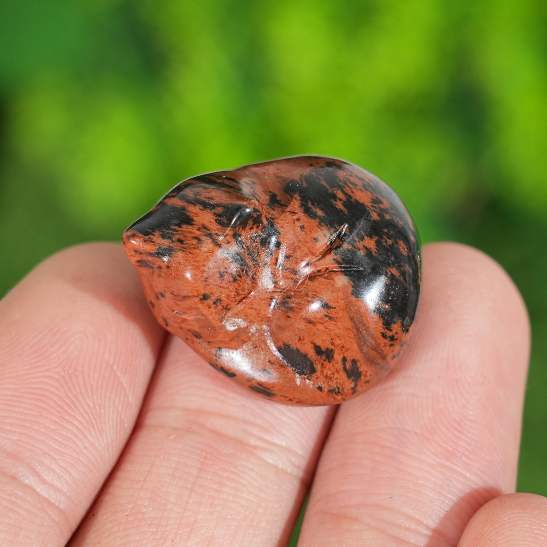 Natural Crystal Carving Sleeping Cat