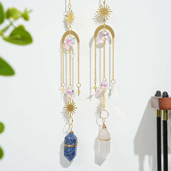 Natural Crystal Double-Point Suncatcher