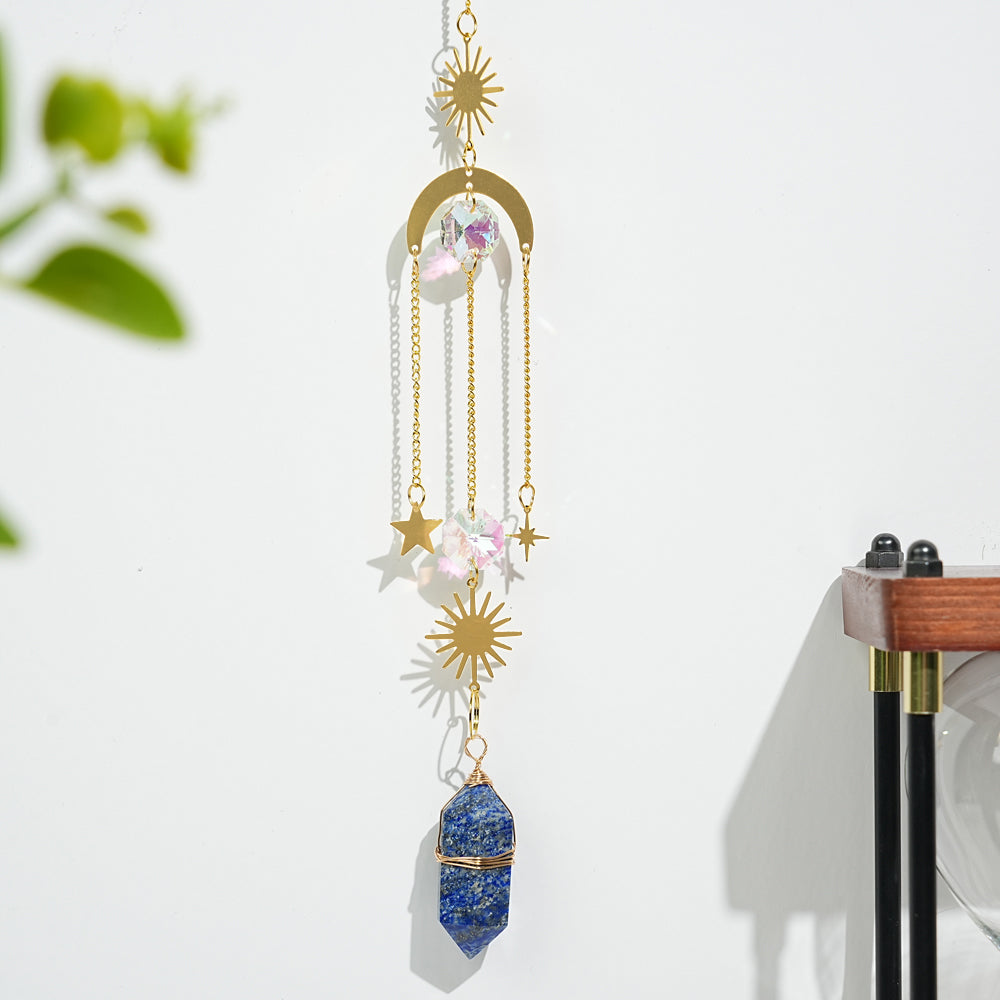 Natural Crystal Double-Point Suncatcher