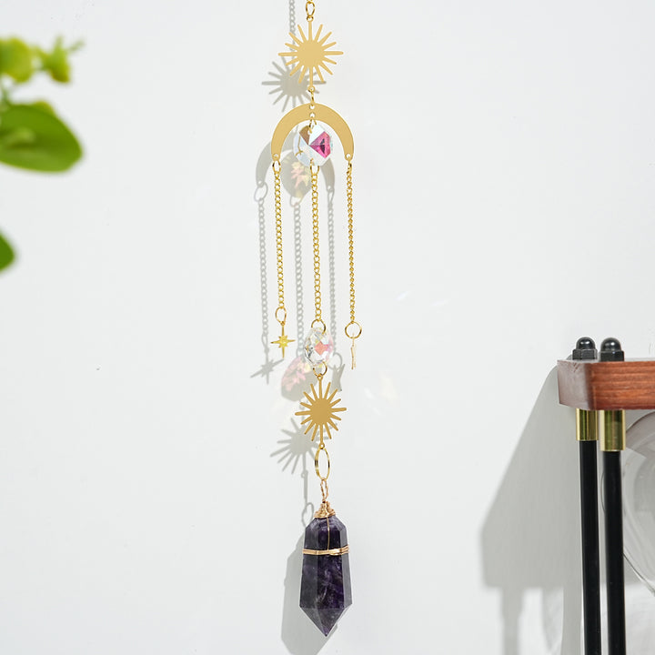 Natural Crystal Double-Point Suncatcher